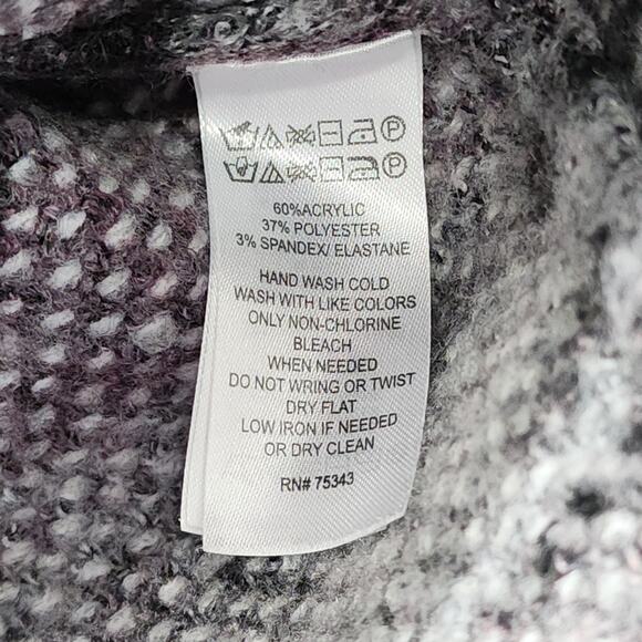Max Studio Sweater‎ Womens Size S Purple Variegated Turtleneck Pullover Stretch - Picture 6 of 9